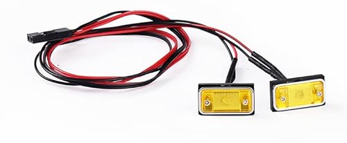 Levigo RC Rechteckige Seitenblinker Licht für RCDream 1:8/1:10, RC Upgrade Zubehör Seitenblinker LED Licht (Gelb) von Levigo