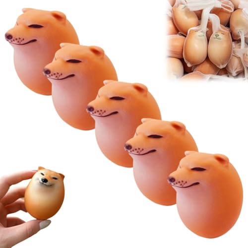 Shibako Dog Squishy Egg,Sand Carving Shiba Inu Dog Egg Model Play Fashion Play Handmade Toy Tiktok Same Style,Slow Rising Squishy Shibako Dog Squishy Egg,Shiba Inu Egg Decompression Toy(Hard,5PCS) von LexTex