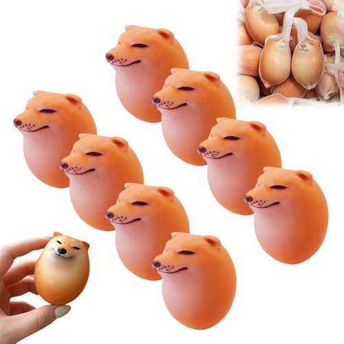 Shibako Dog Squishy Egg,Sand Carving Shiba Inu Dog Egg Model Play Fashion Play Handmade Toy Tiktok Same Style,Slow Rising Squishy Shibako Dog Squishy Egg,Shiba Inu Egg Decompression Toy(Hard,8PCS) von LexTex