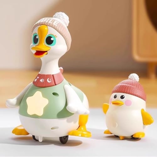 Tummy Time Duck Family,Duck Tummy Time Toys,Walking Duck with Baby Ducks,Duck Family Toy,Duck Baby Toy,Swinging Ducks Tummy Time,Mama Duck Toy,Tummy Time Duck Toys for Toddlers 1-3(Big 1 Small 1) von LexTex