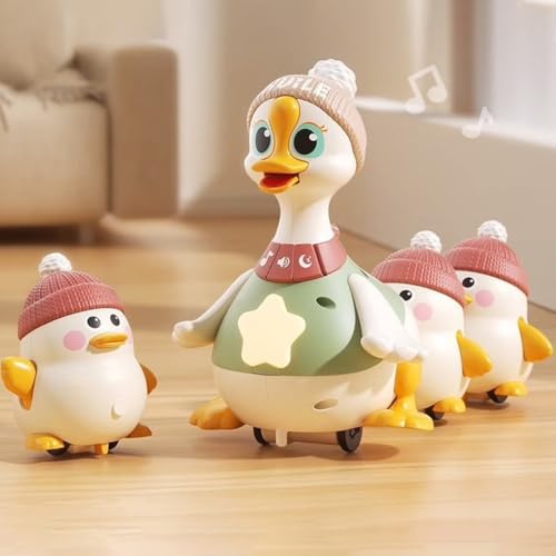 Tummy Time Duck Family,Duck Tummy Time Toys,Walking Duck with Baby Ducks,Duck Family Toy,Duck Baby Toy,Swinging Ducks Tummy Time,Mama Duck Toy,Tummy Time Duck Toys for Toddlers 1-3(Big 1 Small 3) von LexTex