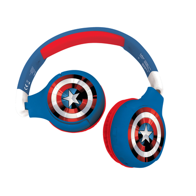 LEXIBOOK Avengers 2-in-1 Bluetooth®- und Kabelanschluss, faltbare Kopfhörer mit sicherer Lautstärke von Lexibook