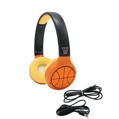 LEXIBOOK Basketball 2-in-1 Bluetooth®- und Kabelanschluss, faltbare Kopfhörer mit sicherer Lautstärke von Lexibook