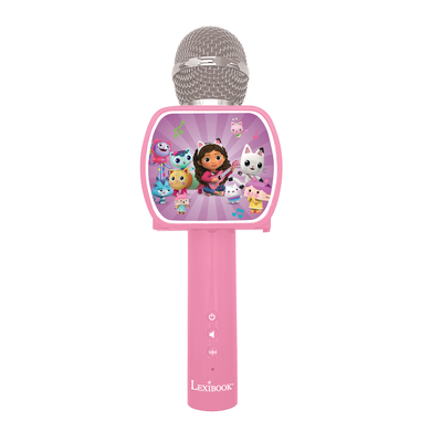 LEXIBOOK Gabby's Dollhouse Bluetooth® Karaoke-Mikrofon mit eingebautem Lautsprecher und Smartphone Stativ von Lexibook