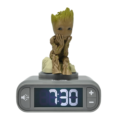 LEXIBOOK Guardians of the Galaxy - Groot Wecker mit 3D Nachtlicht-Figur und besonderen Klingeltönen von Lexibook