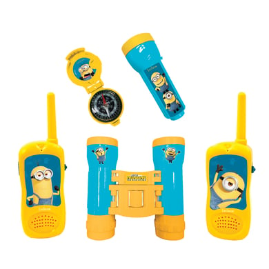 LEXIBOOK Minions Abenteuerset mit 2 Walkie-Talkies bis zu 120m, Fernglas, Taschenlampe und Kompass von Lexibook