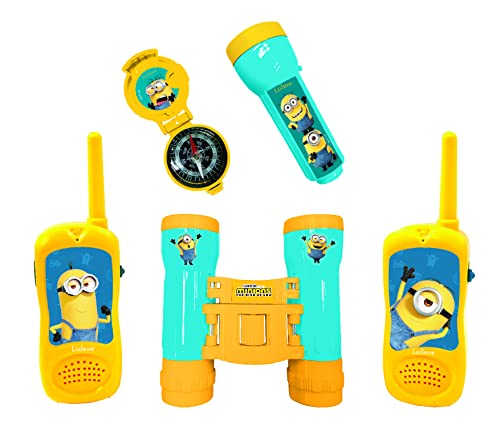 Lexibook, Ich - Einfach unverbesserlich Minions, Abenteurerset für Kinder, Walkie-Talkies, Fernglas, Kompass, Taschenlampe, Blau/Gelb, RPTW12DES von Lexibook