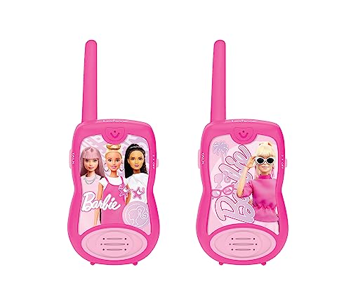 Lexibook, Barbie, Talkies-Walkies 200m, Kommunikationsspiel für Kinder, 2 Kommunikationskanäle, Gürtelclip, Rosa, TW12BB von Lexibook