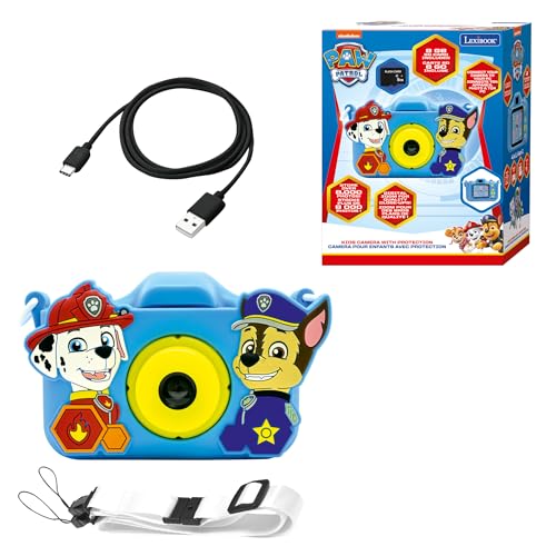 Lexibook, Paw Patrol, 4-in-1 Kamera für Kinder mit Schutz, Foto-, Video-, MP3- und Spielfunktionen, 15 Rahmen zur Personalisierung deiner Fotos, 8 GB Speicherkarte enthalten, DJ078PA von Lexibook