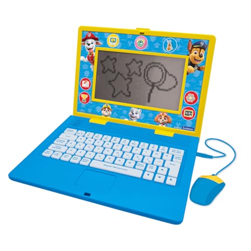 Lexibook, Paw Patrol, Zweisprachiger und pädagogischer Laptop Deutsch/Englisch, Spielzeug für Kinder, 170 Aktivitäten zum Lernen, Spiele und Musik, großer Bildschirm, Blau/gelb, JC599PAi3 von Lexibook