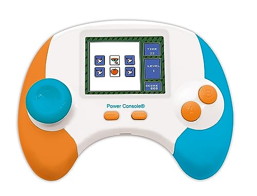 Lexibook, Power Console®, Zweisprachige Lernspielkonsole mit 100 Aktivitäten auf Englisch/Deutsch, Weiß/orange/blau, JCG100i3 von Lexibook