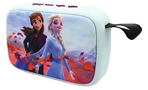 Lexibook Disney Die Eiskönigin - Tragbarer Bluetooth-Lautsprecher, Kabelloser, USB, TF-Karte, Akku, Blau/lila, BT018FZ von Lexibook