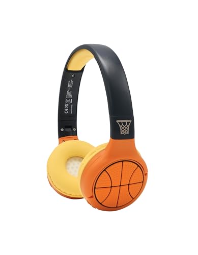 Lexibook, Basketball, 2-in-1 Bluetooth- und kabelgebundene Kopfhörer mit Mikrofon und Steuerungstaste, faltbar und verstellbar, wiederaufladbarer Langzeitakku, orange, HPBT010BA von Lexibook