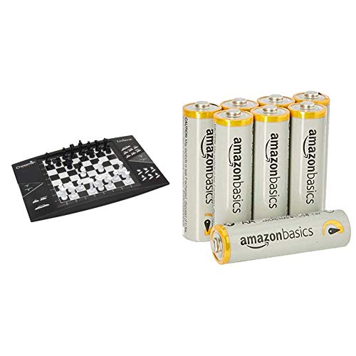 Lexibook CG1300 - Elektronisches Schachspiel mit sensitivem Spielbrett & Amazon Basics Performance Batterien Alkali, AA, 8 Stück (Design kann von Darstellung abweichen) von Lexibook