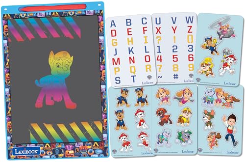 Lexibook, Paw Patrol Magic Slate, Kunst- und Bastelspielzeug für Mädchen und Jungen, A4-Format mit mehrfarbigen Zeichnungen, blau/rot, CRT10PA von Lexibook