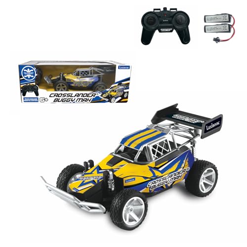 Lexibook Crosslander Buggy Max, Funkgesteuerter Off-Road-Buggy, bis zu 15 km/h, inkl. Fernsteuerung und 2 wiederaufladbaren Batterien, Blau/Gelb, RC22 von Lexibook