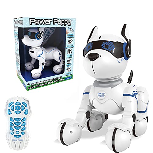 Lexibook Power Puppy - Mein Roboterhund zum Trainieren - Programmierbarer Roboter mit Fernbedienung, Dressurfunktion, Gestensteuerung, Tanz, Musik, Lichteffekte - DOG01 von Lexibook