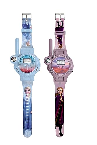 Lexibook, Disney Frozen, Walkie-Talkies Uhr, 2 Stück, Reichweite bis zu 200m, Taschenlampe, Kompass, wiederaufladbar, Blau/lila - DMWTW1FZ von Lexibook