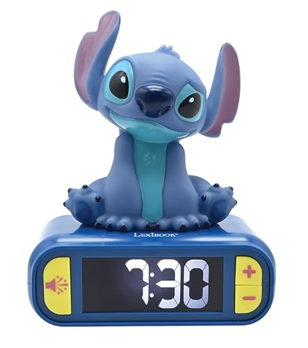 Lexibook Disney Stitch Stitch Gece Lambası Çalar Saat, Sesler ve Melodiler, Arkadan Aydınlatmalı LCD Ekran, Işıklı Erteleme, Mavi, RL800D Lexibook Disney Stitch Stitch Gece Lambası Çalar Saat, Sesler ve Melodiler, Arkadan Aydınlatmalı LCD Ekran, Işıklı Erteleme, Mavi, RL800D von Lexibook