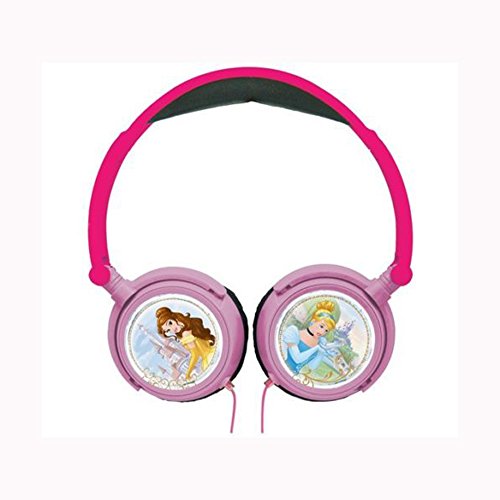 Lexibook, Disney Prinzessin, Stereo-Kopfhörer, kindersichere Lautstärke, klappbar und einstellbar, pink/schwarz, HP010DP von Lexibook