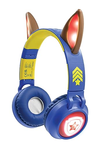 Lexibook HPBT015PA Paw Patrol, 2-1 Kabellose und kabelgebundene Kopfhörer mit Verfolgungsohren, hohe Klangqualität bis 85 dB, Lichteffekte, faltbar, verstellbar, wiederaufladbar, M von Lexibook
