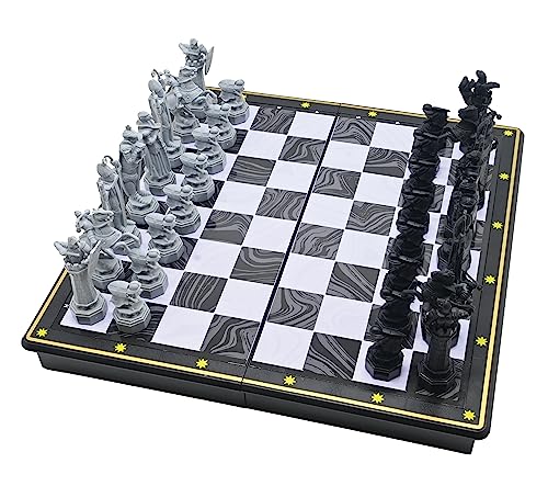 Great Kingdom Schach Spiel und Dame Spiel | Master of Chess Farbe Blau |  Chess Set 35cm | Qualität Reise Schachspiel- Handgemachtes Tragbares Schach