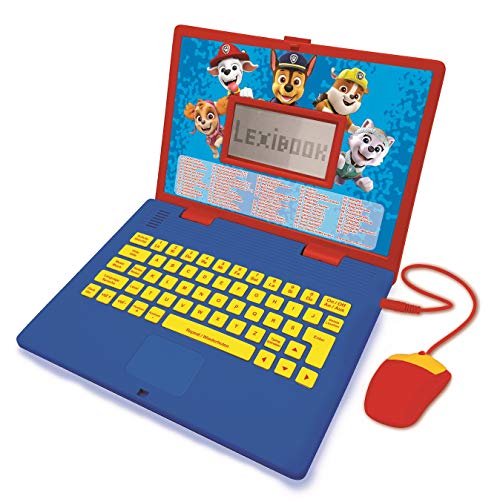 Lexibook, Paw Patrol, Lern- und zweisprachiger Laptop Deutsch/Englisch, Spielzeug für Kinder (Jungen & Mädchen), 124 Aktivitäten, Lernspiele und Musik, Rot/Blau, JC598PAZi3 von Lexibook