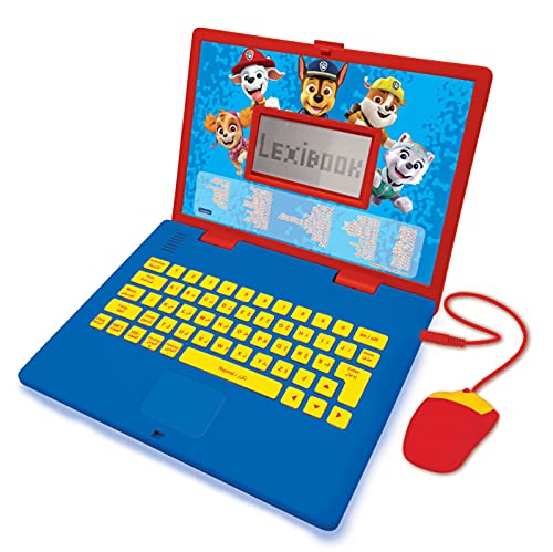 Lexibook JC598PAi13 Lern- und zweisprachiger Laptop, arabisch/englisch, Spielzeug für Kinder, 124 Aktivitäten, Lernspiele und Musik mit Paw Patrol-Rot/Blau von Lexibook