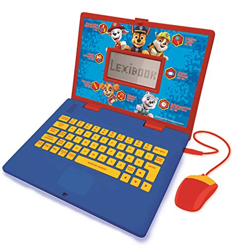 Lexibook JC598PAi4 Paw Patrol Lern- und Zweisprachiger Laptop, portugiesisch/englisch, Spielzeug für Kinder (Jungen und Mädchen), 124 Aktivitäten, Lernen Sie Spiele und Musik mit Chase Marshall, von Lexibook