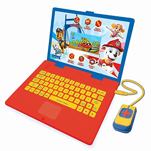 Lexibook Paw Patrol Lern-Laptop, zweisprachig, niederländisch/französisch, Spielzeug für Kinder mit 130 Lernaktivitäten, Spielen und Musik, blau, JC798PAi10 von Lexibook