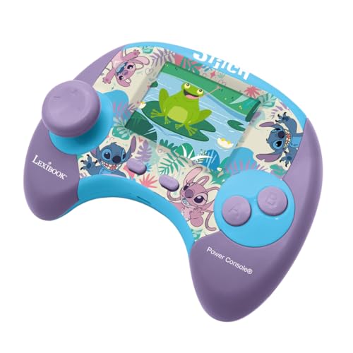 Lexibook Disney Stitch Power Console® – Lernspielkonsole zweisprachig Französisch/Englisch mit 100 Aktivitäten, JCG100i1, Violett/Blau von Lexibook