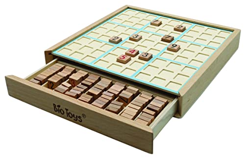 Lexibook, Bio Toys, Sudoku-Spiel aus Holz, umweltfreundlich, inklusive Sudoku-Heft, Aufbewahrungsschublade, JGW150 von Lexibook