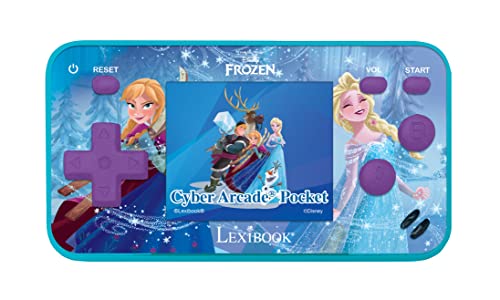 Lexibook, Die Eiskönigin, Cyber Arcade Pocket, tragbare Spielkonsole, 150 Spiele, 1,8“ LCD-Bildschirm, batteriebetrieben, lila/blau, JL1895FZ von Lexibook