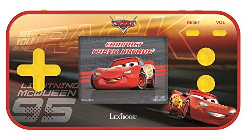 Lexibook JL2367DC Cars The Movie Disney Lighting McQueen Compact Cyber Arcade Tragbare Spielkonsole, 150 Spiele, LCD-Bildschirm, batteriebetrieben, rot von Lexibook