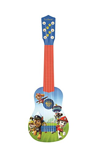 Lexibook K200PA PAW Patrol Helfer auf vier Pfoten Chase Gitarre, 6 echte Nylon Saiten, Groß für die Kleinen Fingern, Blau/ Orange, 21-Inch von Lexibook