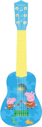 Lexibook, Peppa Pig, Meine erste Gitarre für Kinder, 6 Nylonsaiten, 21“ lang, inkl. Anleitung, blau/gelb, K200PP Lexibook, Peppa Pig, Meine erste Gitarre für Kinder, 6 Nylonsaiten, 21“ lang, inkl. Anleitung, blau/gelb, K200PP von Lexibook