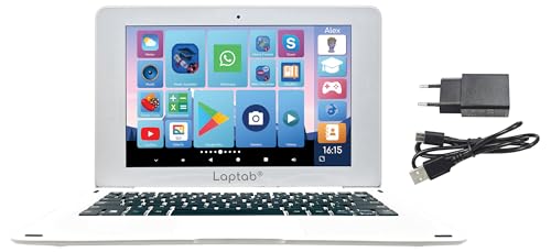 Lexibook LT10DE LAPTAB 10, Laptop mit Touchscreen, Entwickelt für die ganze Familie, Bildungs-und Spaßinhalte, Powered by Android, Kindersicherung, Ultraflach und leicht von Lexibook