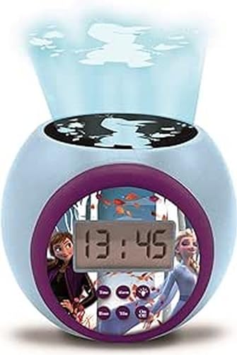 Lexibook Lexibook Disney Frozen Elsa Projektionswecker - digitale Uhr mit LCD Anzeige, Alarm-und Schlummer-Funktion, LED Farbwechsel und Nachtlicht mit Timer, für Kinder ab 3 Jahren von Lexibook