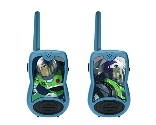 Lexibook, Buzz Lightyear, Talkies-Walkies 200m, Kommunikationsspiel für Kinder, 2 Kommunikationskanäle, Gürtelclip, batteriebetrieben, Grau, TW12LY von Lexibook