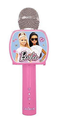 Lexibook Barbie, Bluetooth-Mikrofon mit Stimmwechselfunktion, inkl. Telefonhalter, eingebauter Lautsprecher, Rosa, MIC240BB von Lexibook