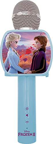 Lexibook - Disney Die Eiskönigin 2 Elsa Anna Olaf - Bluetooth®-Mikrofon mit Stimmwechselfunktion, Inklusive Telefonhalter, Eingebauter Lautsprecher, Blau - MIC240FZ von Lexibook