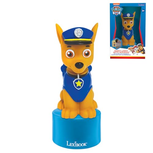 Lexibook, Paw Patrol, Chase Nachtlicht mit Lautsprecher, Weiches Licht, Batteriebetrieben, Blau, NS01PA von Lexibook