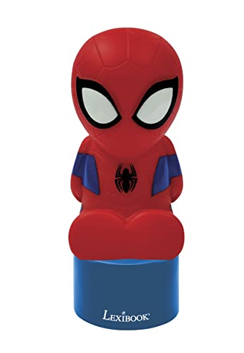 Lexibook NS01SP Spiderman Nachtlicht und Lautsprecher für Kinderzimmer, Farbwechsel, weiches Licht, batteriebetrieben, blau/rot, M von Lexibook