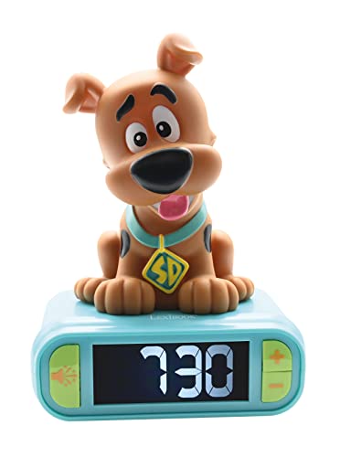 Lexibook, Scooby-Doo, Nachtwecker, Sounds und Melodien, LCD-Bildschirm mit Hintergrundbeleuchtung, Leuchtanzeige, Schlummerfunktion, Braun/Grün, RL800SD von Lexibook