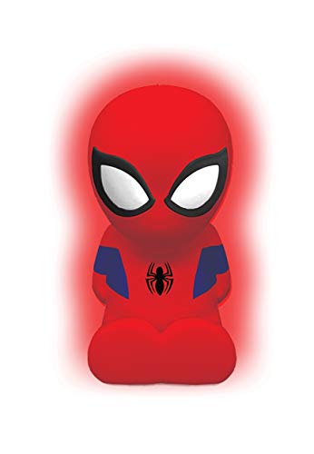 Lexibook Spider-Man LED-Nachtlicht für Kinder, Farbwechsel, Weiches Licht, Batterien, Blau/Rot, NLJ01SP von Lexibook