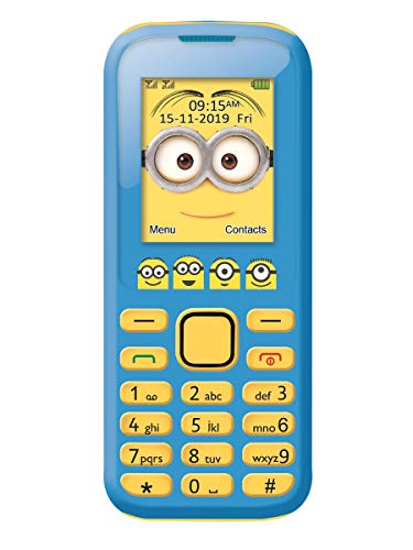 Lexibook Universal Ich - Einfach Unverbesserlich Minions 2G Handy, Dual SIM, Kamera, Akku, gelb / blau, GSM20DES von Lexibook