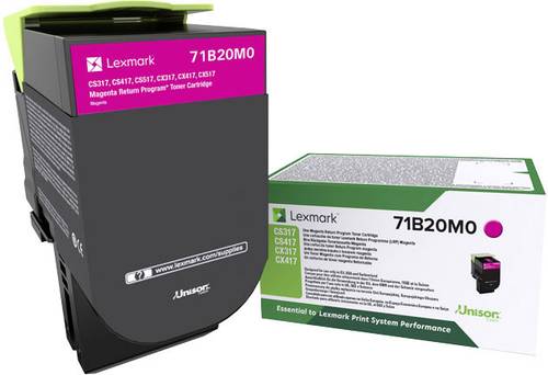 Lexmark Rückgabe Tonerkassette CS317 CS417 CS517 CX317 CX417 CX517 Original Magenta 2300 Seiten 71B von Lexmark