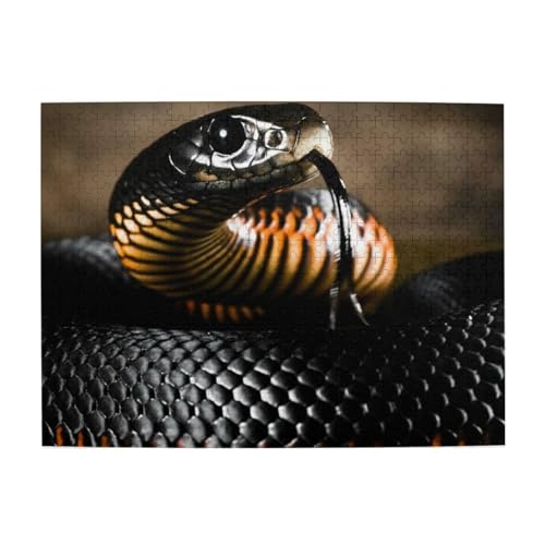 500 Teile, Puzzles für Erwachsene, anspruchsvolle Puzzles, Puzzlespiel für das Ganze,Schwarzer Mamba-Schlangendruck 500 Teile, Puzzles für Erwachsene, anspruchsvolle Puzzles, Puzzlespiel für das Ganze,Schwarzer Mamba-Schlangendruck von LfearTesa