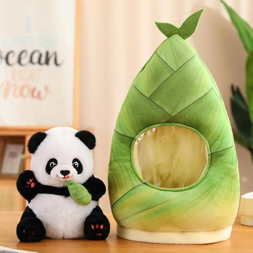 LfrAnk Cartoon Bambus Schießen Panda Puppe Plüschtier Panda Puppe Mädchen Panda Tasche Kinder Stoffpuppe Geburtstagsgeschenk 35CM 2 von LfrAnk