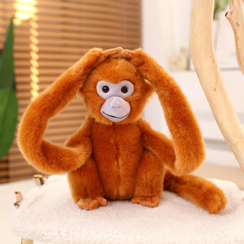 LfrAnk Cartoon goldene Affe Puppe Plüschtier Affe Orang-Utan Puppe Vorhang Verschluss Kinder Puppe Geburtstagsgeschenk 23CM 1 von LfrAnk